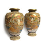 Par de Vasos Satsuma / Japão / 1900